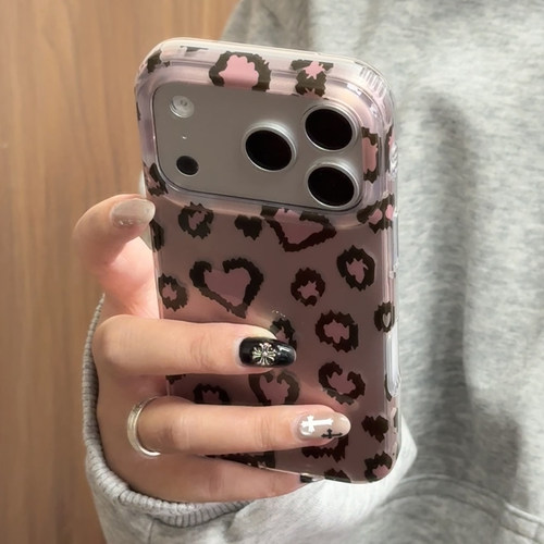 【每日新品】韩系粉豹纹适用于苹果18promax手机壳iphone17pro保护套16/15新款17pm超好看巨好看高级感小众款