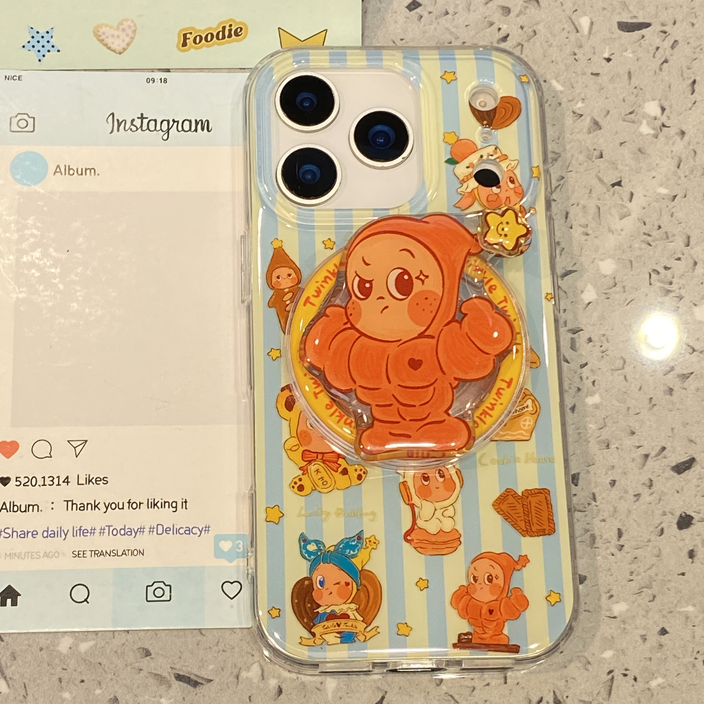 【每日新品】可爱肌肉星星人适用于苹果17pro手机壳iphone16保护套14磁吸支架13新款15promax超好看max手机套