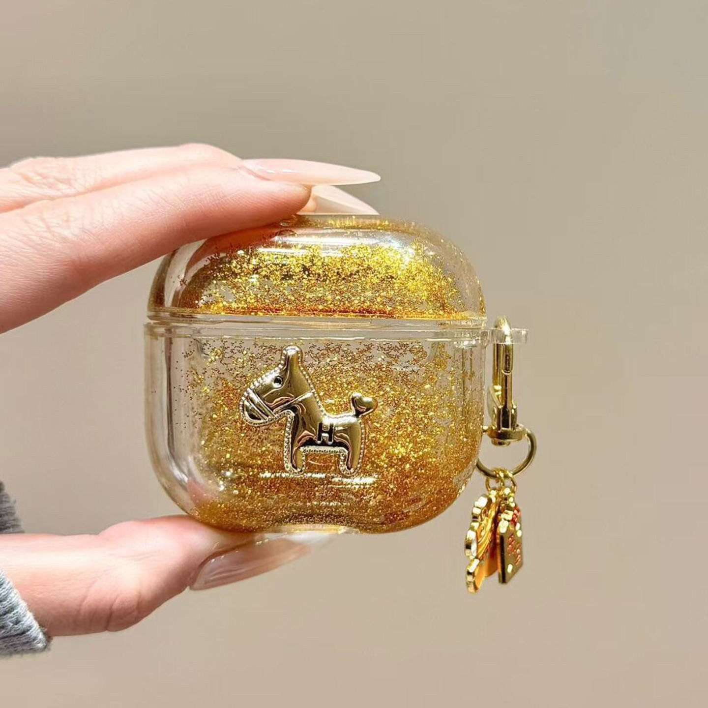 新年ins透明流沙立体小马适用airpodspro2保护套4代airpods3耳机套二代苹果保护壳airpodspro3无线蓝牙耳机壳,3C数码配件,耳机保护套,淘宝优惠券,粉丝福利购,淘宝优惠卷