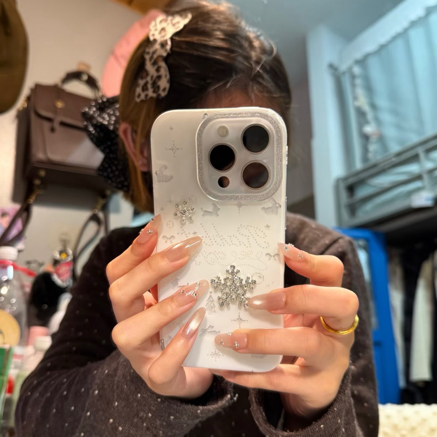 简约ins镂空圣诞兔子适用于苹果17pro手机壳iphone16保护套14立体雪花13新款15promax/max手机套超好看外壳官,3C数码配件,手机保护套/壳,淘宝优惠券,粉丝福利购,淘宝优惠卷