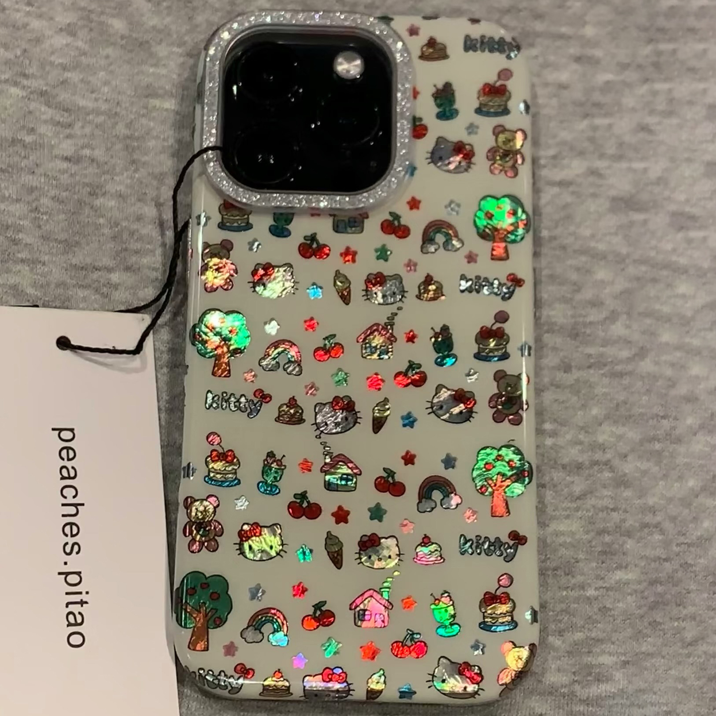 日韩可爱鎏金甜品水果kt猫适用于iphone17pro手机壳苹果16保护套14防摔13全包新款15promax独特max个性手机套