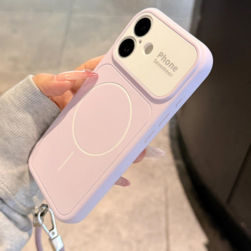 高级感ins肤感大视窗带挂绳适用于苹果17pro手机壳iphone16promax保护套全包防摔新款15女17pm超火max手机套