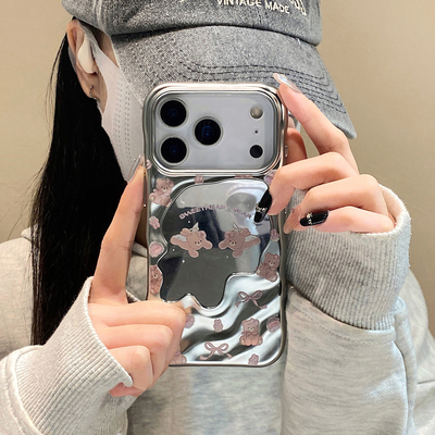 【每日新品】天使小熊适用iphone17pro手机壳苹果16promax保护套新款15补妆14镜子13外壳max系列女款超好看官