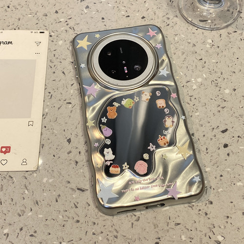 可爱卡通电镀镜面适用华为mate80promax手机壳mate70保护套mate60pro新款p80外壳pura70超好看女款高级感小众