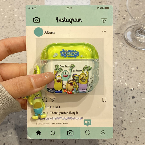 可爱钞票小丑鱼适用airpodspro2保护套4代airpods3耳机套二代苹果airpodspro3无线蓝牙耳机壳官超好看巨好看