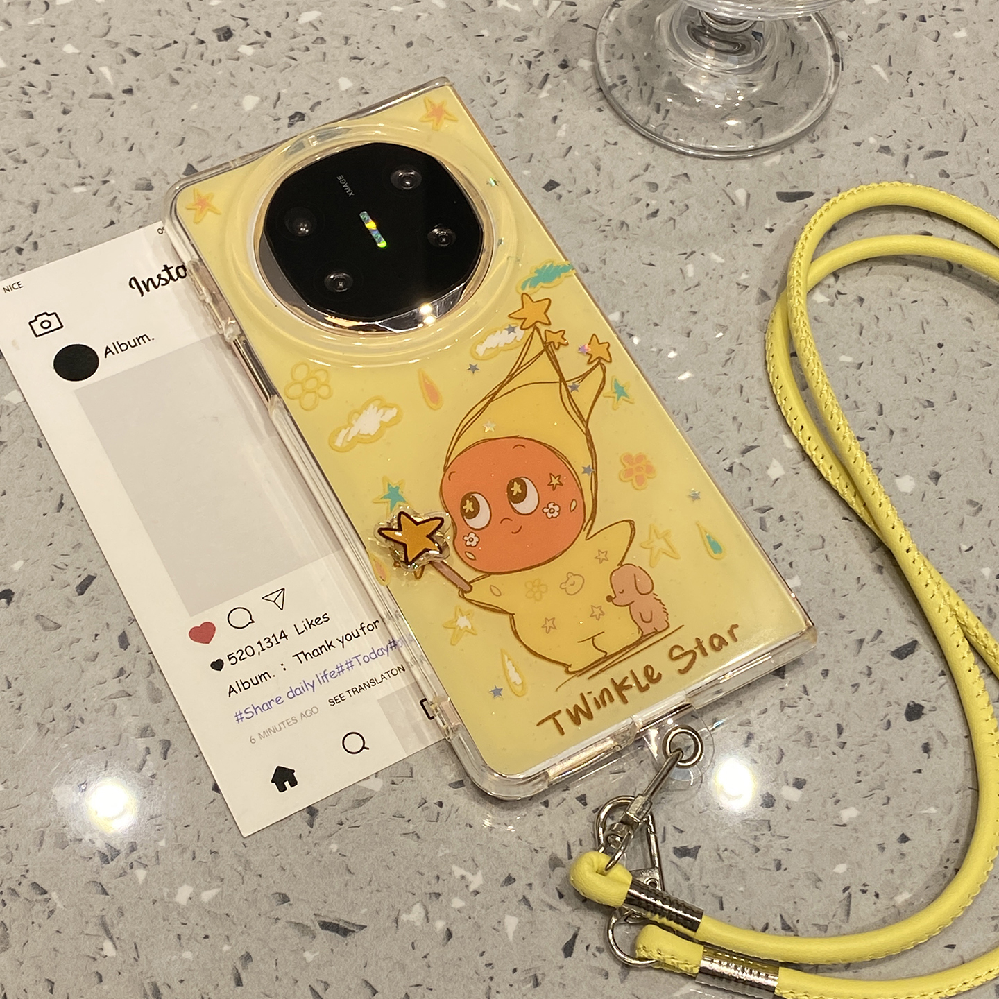 【每日新品】可爱星星人可旋转星星斜跨挂绳适用于华为matex6手机壳x5外壳新款x6典藏版matex5女x3折叠屏mate