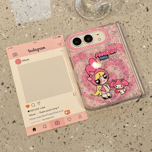 【每日新品】可爱闪粉爱心小女警适用于苹果dou手机壳iPhone dou折叠屏保护套苹果18dou超好看巨好看高级感官