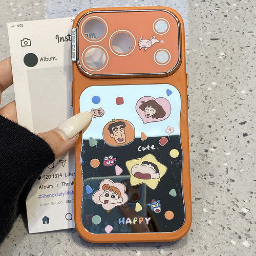 【每日新品】趣味可爱卡通蜡笔小新一家适用于iphone17pro手机壳苹果16保护套14新款15promax镜头膜max手机套