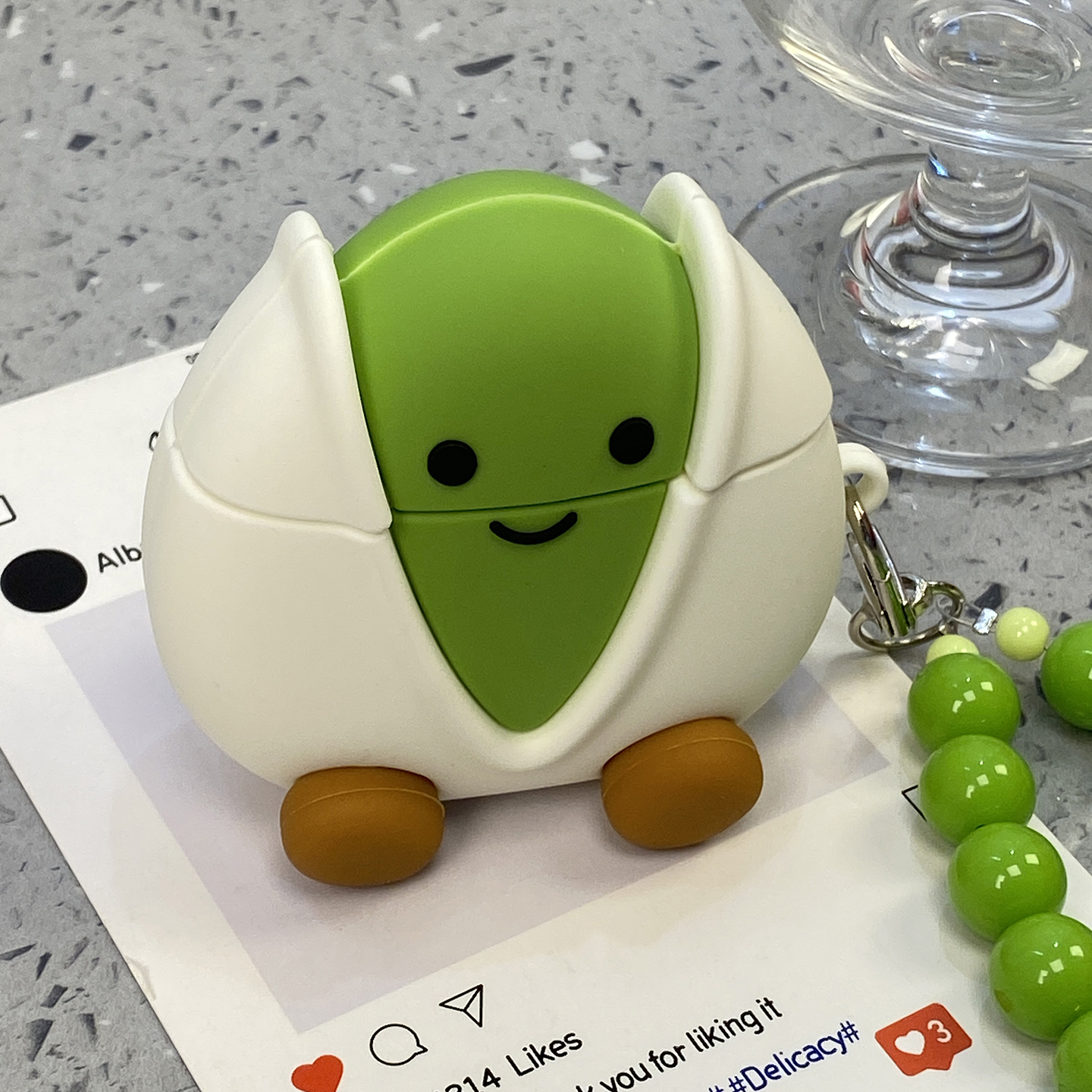 可爱个性开心果表情适用airpods4保护套airpod3苹果pro耳机壳二代无线蓝牙第三代aipods2代链条airpodpro四代