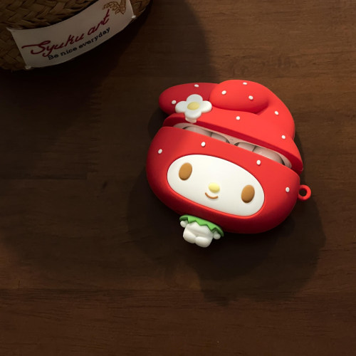 可爱草莓花朵兔子适用airpods4保护套新款4代airpods2二代苹果airpodspro3无线蓝牙耳机壳pro女超好看巨好看