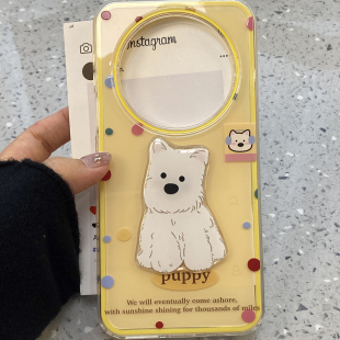 ins风可爱卡通西高地狗狗适用华为mate70pro手机壳pura80p保护套mate60pro新款pura70全包防摔男女高级感外壳