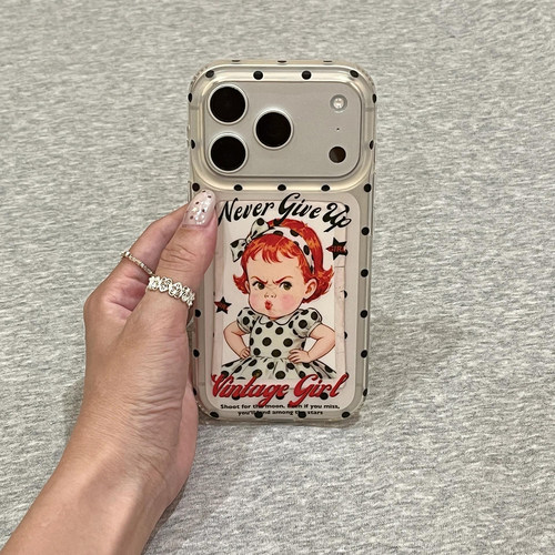 趣味可爱生气女孩适用于iphone17pro手机壳苹果16promax保护套15新款17pm超好看14外壳i手机套max防摔13超火