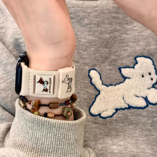 可爱腊肠狗尼龙编织适用华为gt5表带gt4夏季 表带GT5pro手表带watch4pro智能watch3pro运动休闲gt3透气gt2 新款