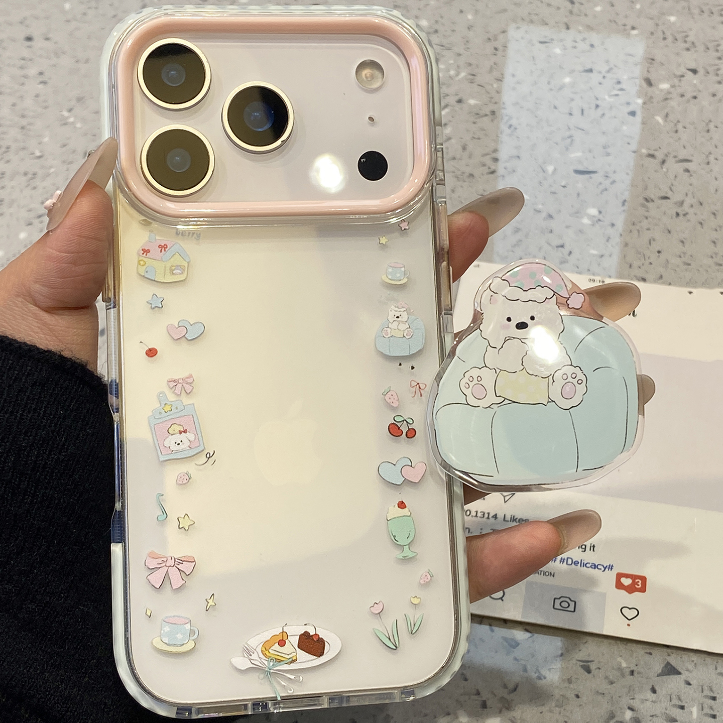 【每日新品】可爱小狗适用于苹果16手机壳iphone15保护套14带支架13透明新款17promax防摔15pro小众max手机套