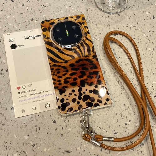 【每日新品】高级感拼接豹纹斑马纹适用于华为x6手机壳matex5外壳matex6典藏版matex3新款x5挂绳x3折叠屏mate