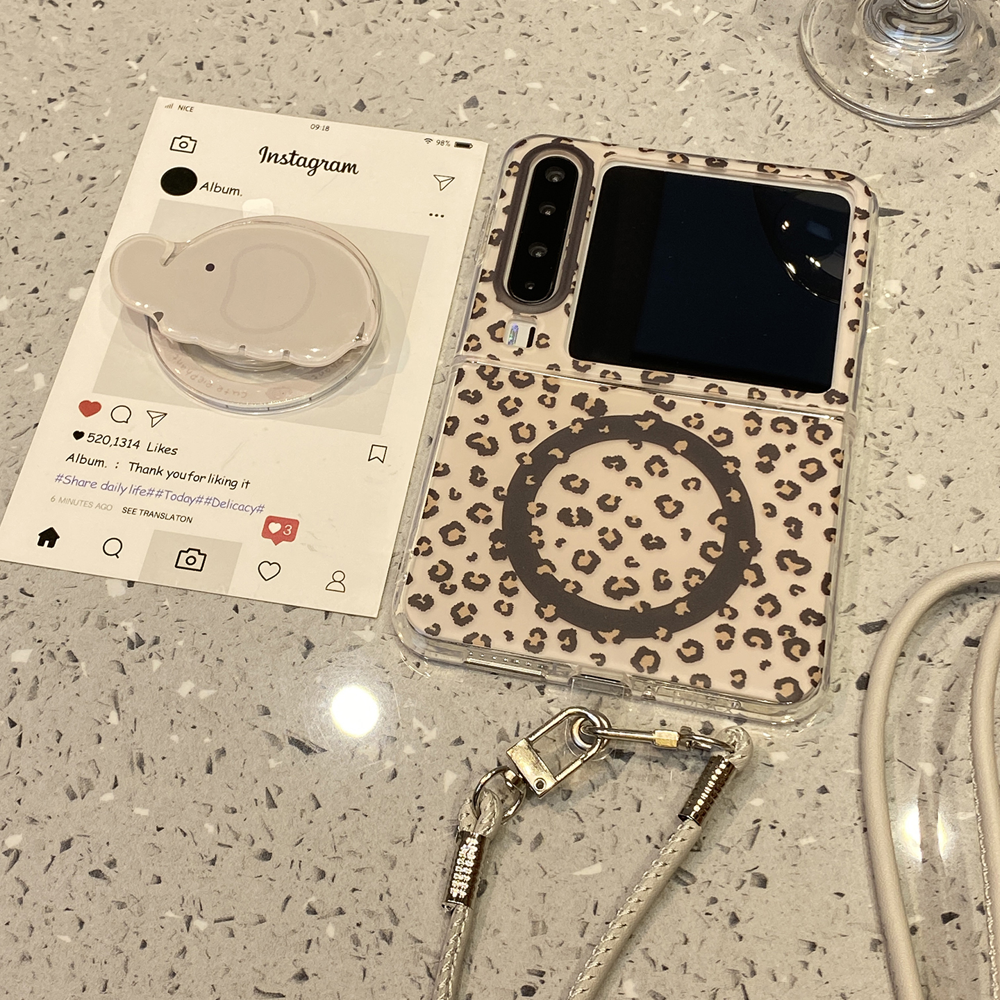 【每日新品】可爱豹纹大象磁吸支架适用华为purax手机壳pura折叠屏x典藏版斜跨挂绳超好看外壳高级感小众女款