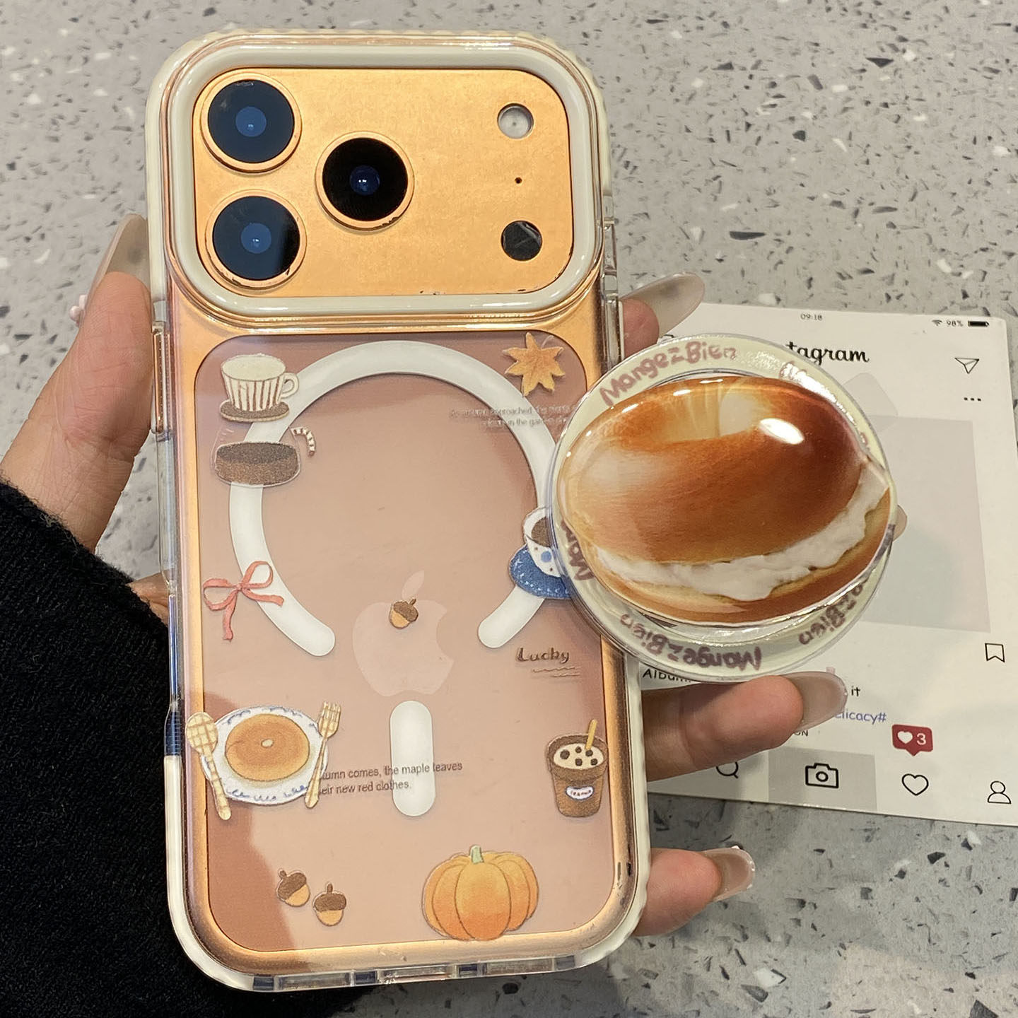 简约可爱甜品面包适用于苹果16promax手机壳iphone17pro保护套14个性磁吸支架13透明新款15max手机套女款创意,3C数码配件,手机保护套/壳,淘宝优惠券,粉丝福利购,淘宝优惠卷