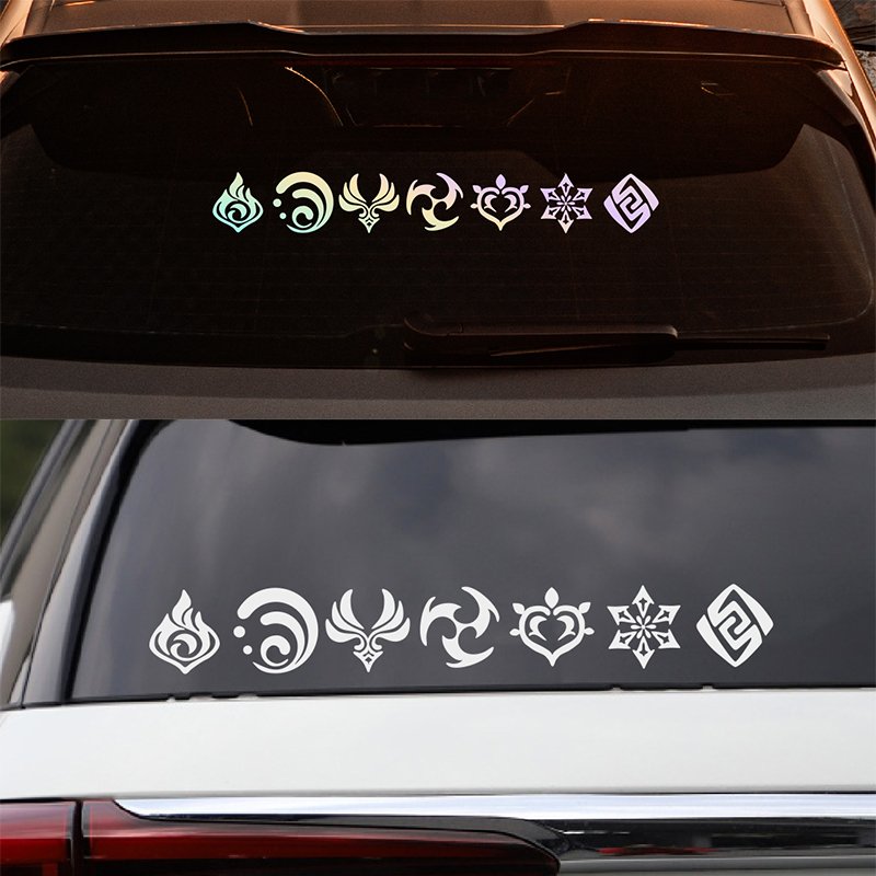 原神元素车贴反光贴纸笔记本贴纸