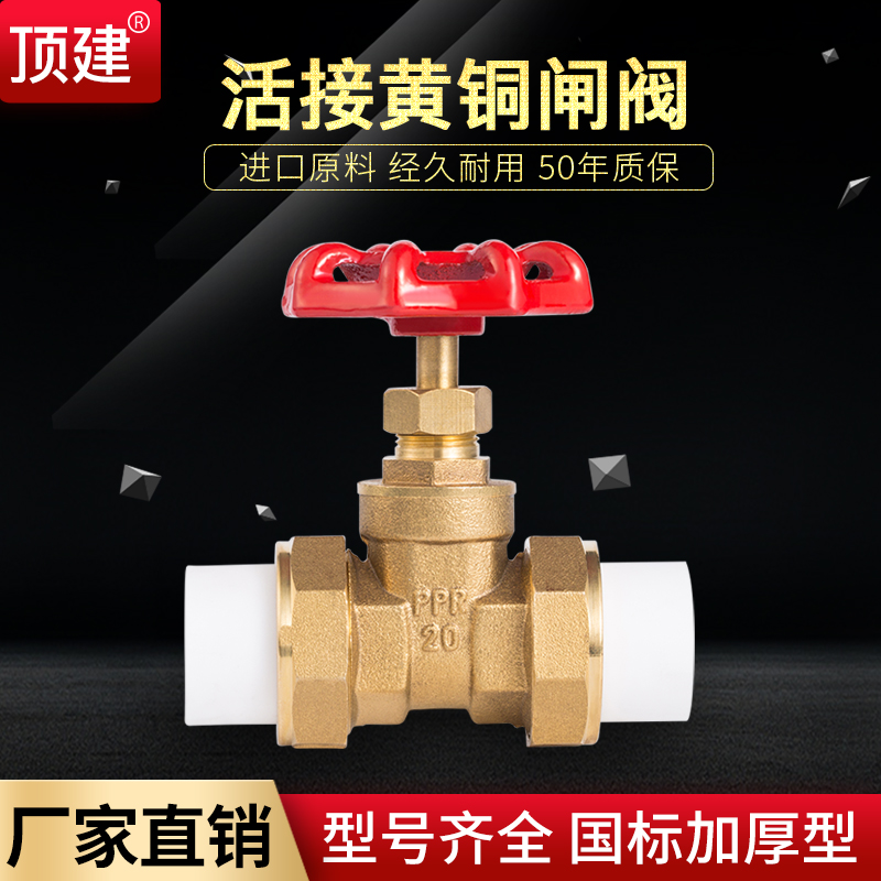 顶建闸阀PPR热熔阀门活接