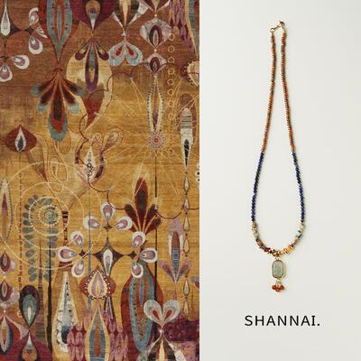 shannai原创「敦煌」新中式国风项链女小众天然石手作串珠锁骨链