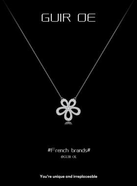 法国GUIR OE【太阳花】纯银项链女小众设计送闺女友闺蜜生日礼物