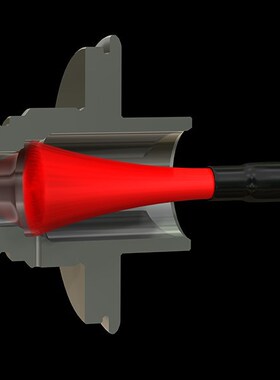 日本XEBEC研磨刷CH-A12-1.5M 陶瓷纤维内孔去毛刺 红色研磨刷