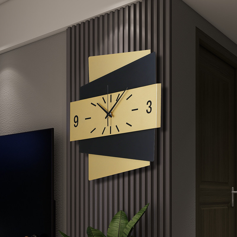 客厅挂钟高级感格栅墙现代简约轻奢装饰家用时尚挂表餐厅立体钟表,家居饰品,挂钟,淘宝优惠券,粉丝福利购,淘宝优惠卷