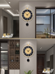 现代装 时钟2022新款 饰餐厅挂墙钟表i. 个性 挂钟客厅轻奢风简约时尚