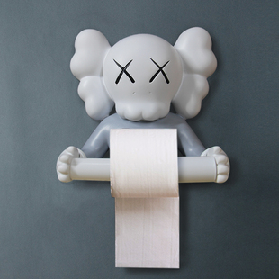 芝麻街暴力熊浴室卫生间纸巾架子收纳抹手悬挂式免打孔卷纸架摆件