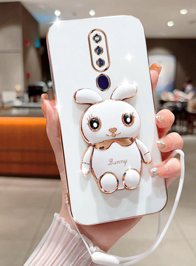 oppoF11pro手机壳兔子支架F11pro新款立体卡通f11pro可爱保护套oppo全包防摔抖音同款时尚高端创意网红适用于