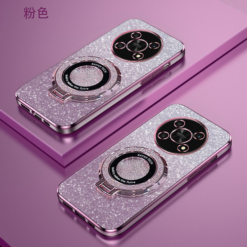 荣耀X30渐变闪粉手机壳高端时尚HONORX30i新款创意高级感x40GT全包可爱磁吸支架超薄软壳防摔商务保护适用于