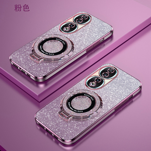 荣耀90渐变闪粉手机壳高端时尚HONOR90Pro新款创意高级感华为90pro+全包可爱磁吸支架超薄软壳防摔保护适用于