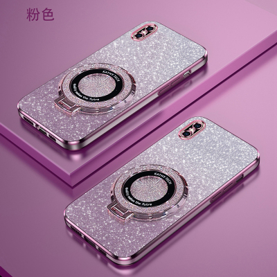 苹果xsmax渐变闪粉手机壳高端时尚iPhonexr高级感新款x创意xs磁吸支架11promax超薄软壳11防摔商务保护适用于