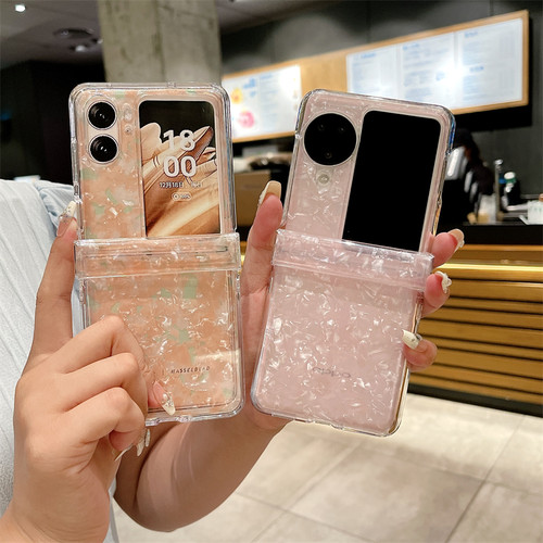 oppoFindn3flip手机壳新款贝壳纹findn2flip折叠屏时尚高级感保护套铰链全包防摔高端个性创意网红款女适用于