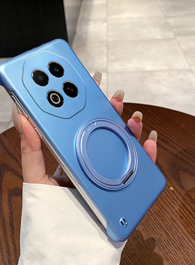 魅族Note16手机壳新款超薄无边框硬壳创意时尚金属磁吸支架适用MeizuNote16Pro哑光磨砂简约奢华男防摔保护套