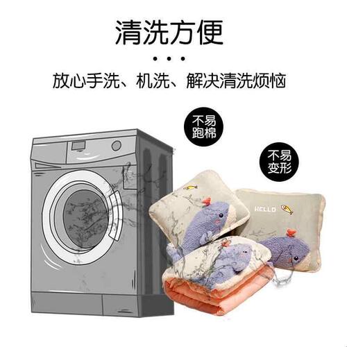 抱枕被子两用办公室折叠午睡枕头毛毯子二合一汽车载后排靠枕午休