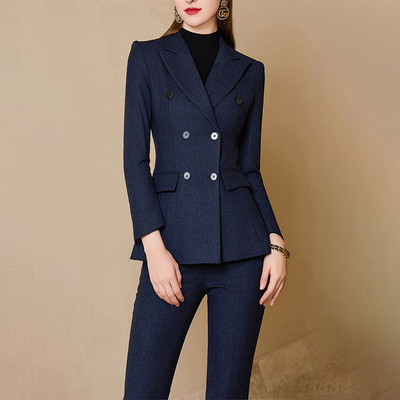 加厚羊毛西装时尚高级感职业装