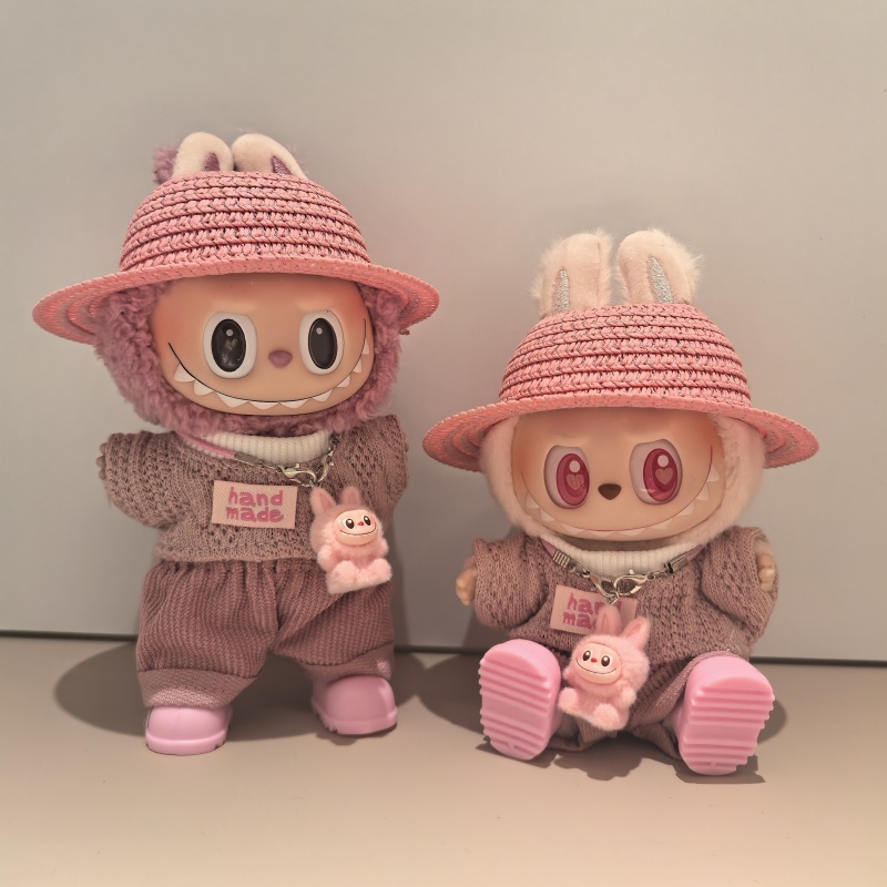 粉色毛衣套装拉布布一二三代娃衣