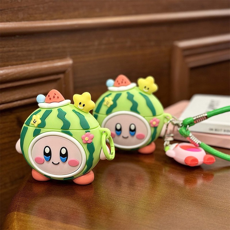 西瓜星之卡比适用苹果硅胶耳机套