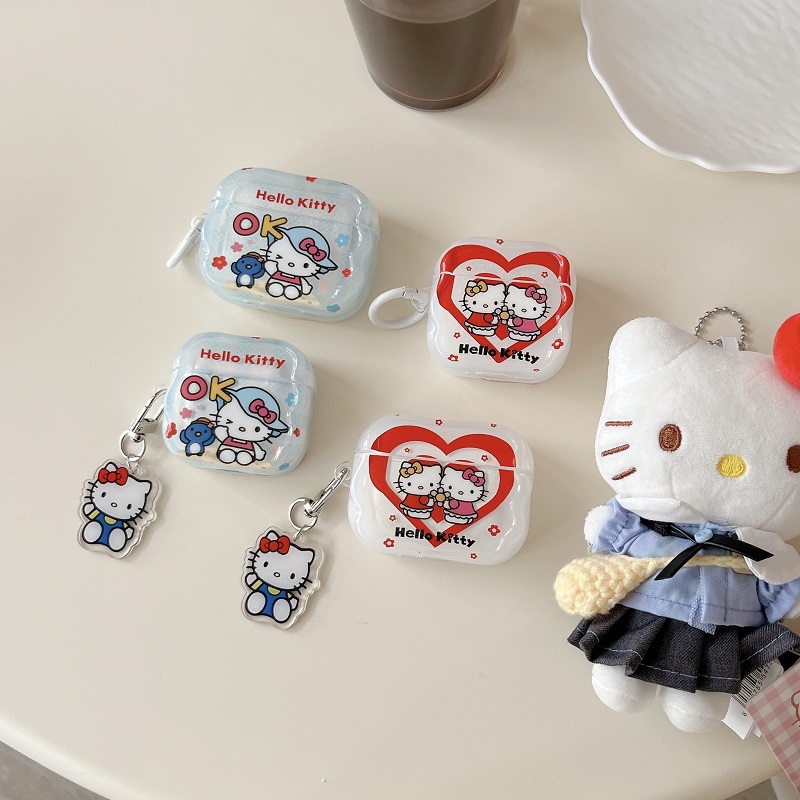 爱心ok凯蒂猫苹果pro3代耳机套