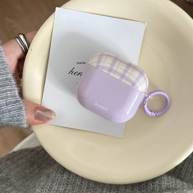 韩系香芋紫苹果耳机套秋冬款