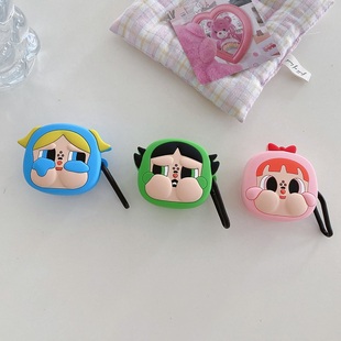 卡通飞天小女警适用三星buds2pro蓝牙无线耳机壳Galaxy budslive保护套硅胶galaxybudsfe萌系耳机套新款Buds2