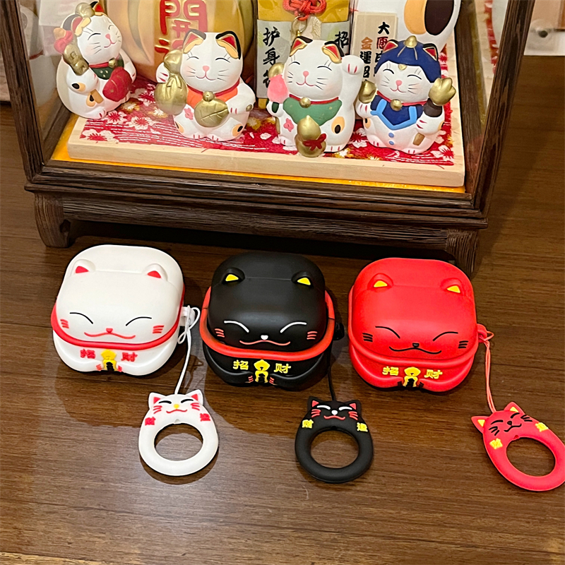 可爱招财猫三星蓝牙分体耳机套