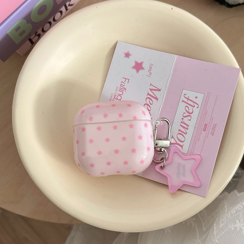 粉底星星苹果imd耳机套韩系简约