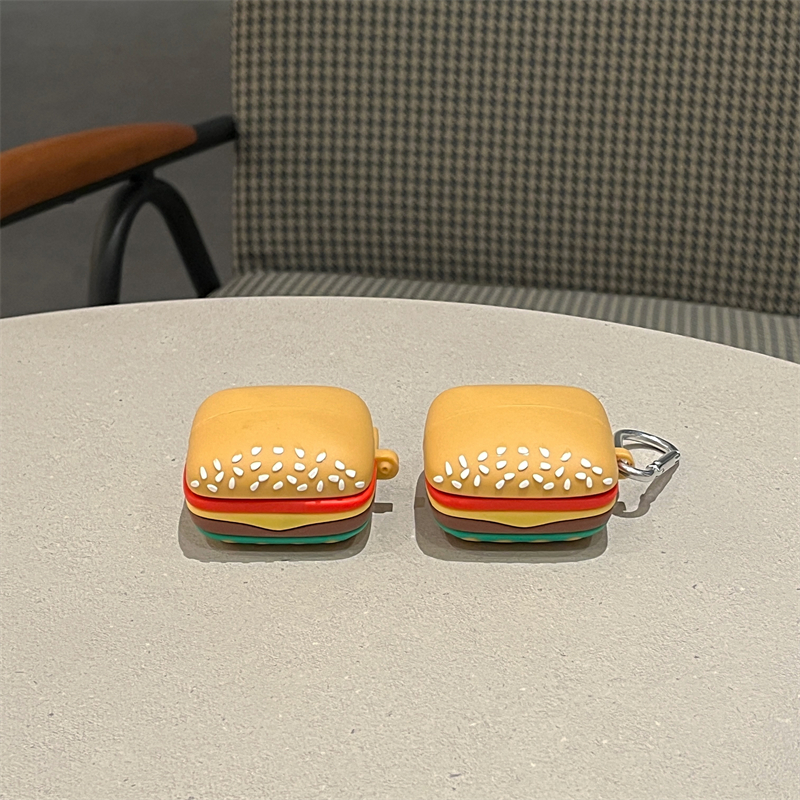 新款创意汉堡三星硅胶耳机套