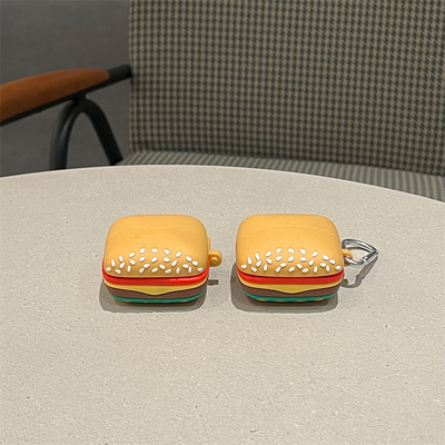 新款创意汉堡三星硅胶耳机套