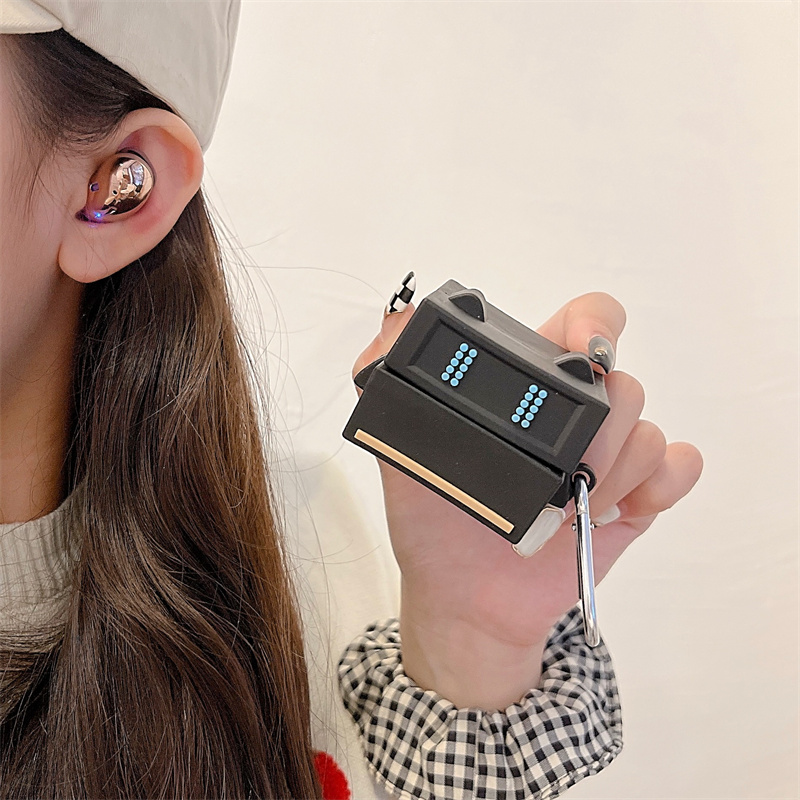 黑色机器人三星buds3硅胶耳机套