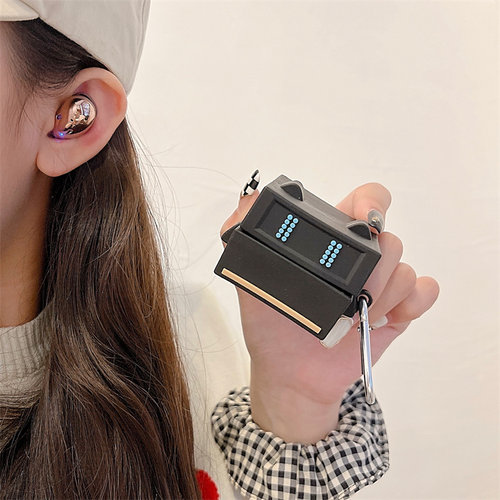 黑色机器人三星buds3硅胶耳机套