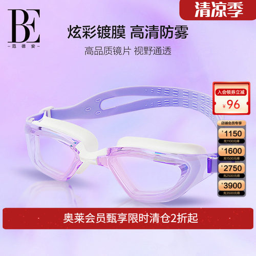 BE范德安炫彩镀膜高清泳镜