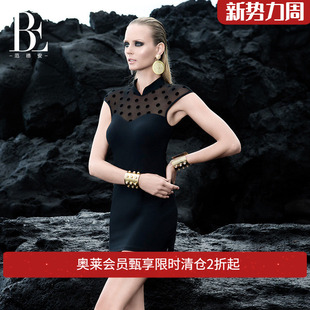 BE范德安QUEEN系列抗氯防晒泳衣女 优雅旗袍性感聚拢显瘦度假泳装